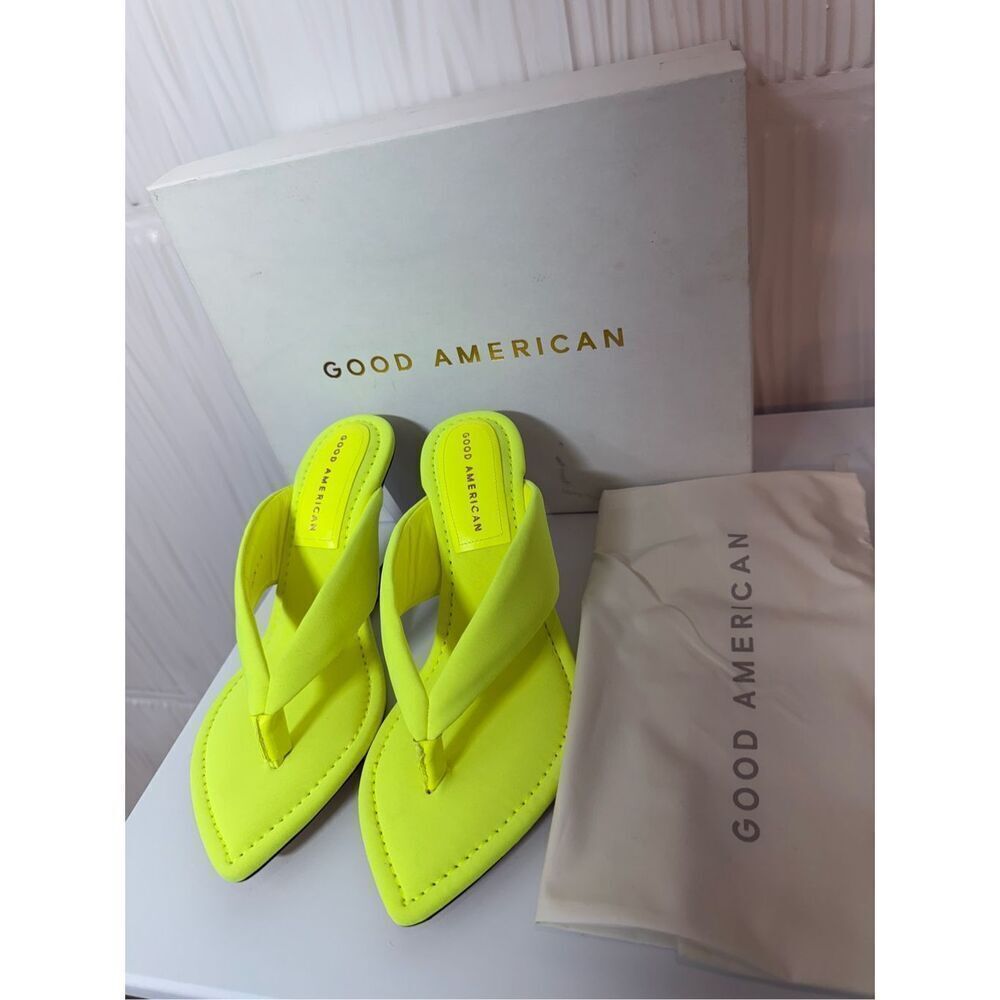 NIB Good American Clear Wedge Sandals - Picture 2 of 8